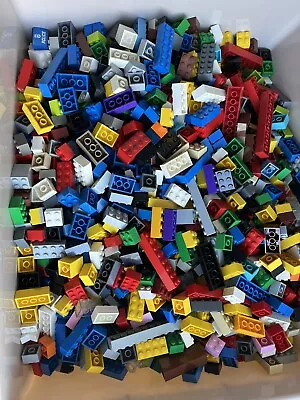 LEGO BRICKS 2x1 2x2 2x3 2x4 2x10 VARIOUS MIXED COLOURS 300g BUNDLE JOBLOT • £14.99