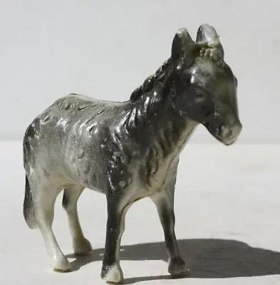 $9.99 • Buy Donkey Figurine Mule Burro Standing Hard Plastic Gray Black Unmarked Cute Figure