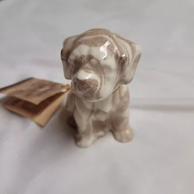 Mt St Helens Ash Wear Pottery Dog Figurine • $20