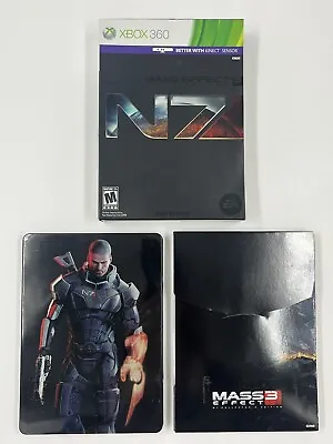 Mass Effect 3 N7 Collector's Edition Xbox 360 CIB Steelbook Art Book Comic Patch • $24.99