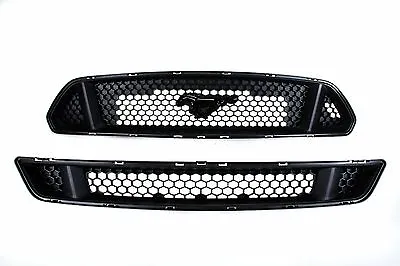 OEM NEW 2015-2020 Ford Mustang GT Front Upper & Lower Grille Black Pony Emblem • $289.95