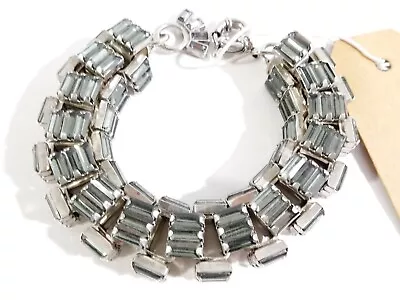 Lee Angel For Neiman Marcus Women's Ombre Baguette Box Link Bracelet NWT 245 GRE • $62.50