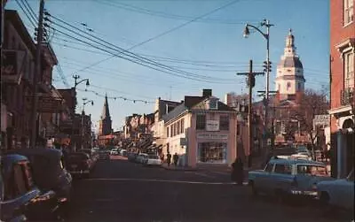 AnnapolisMD Main Street And State House Anne Arundel County Maryland D.E. Traub • $9.99