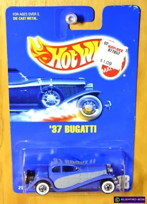 Hot Wheels '37 Bugatti [Blue/Whitewalls] Vintage - New/Sealed/XHTF [E-808] • $29