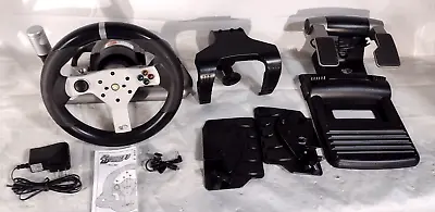 XBox 360 Mad Catz Wireless Force Feedback Racing Wheel And Pedals CIB- TESTED • $95