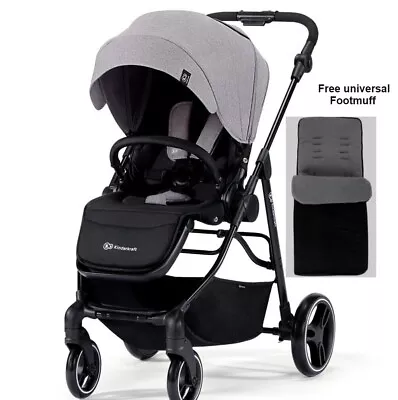 Brand New Kinderkraft Vesto Pushchair Stroller- Grey With Warranty • £179