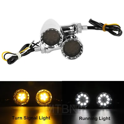 For Suzuki Boulevard C50 M90 M109R Chrome LED Blinker Turn Signal Lights Amber • $22.65