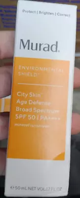 * Murad City Skin Age Defense Sunscreen SPF 50 New In Box 1.7oz #2325 • $16.98