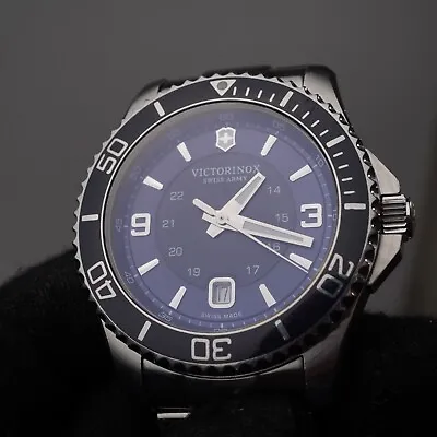 Victorinox Maverick Swiss Army 241602 Dive Watch Purple Blue Sapphire 100m 43mm • $259.99