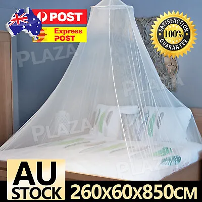 Large White Mosquito Net Canopy Double Queen King Bed Fly Insect Protect AU • $9.75