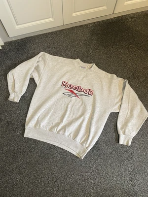 £12.99 • Buy Reebok Vintage Logo Sweater Sweatshirt Jumper Small S Grey Mens