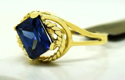 £0.82 • Buy LAB-CREATED  1.74 Cts TANZANITE RING 10k YELLOW GOLD - New With Tag