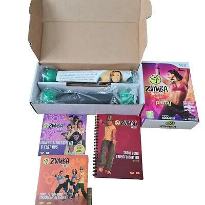 Zumba Fitness Bundle Kit 4 X DVDS Toning Sticks Body Weights And Wii Zumba Set • £24.99