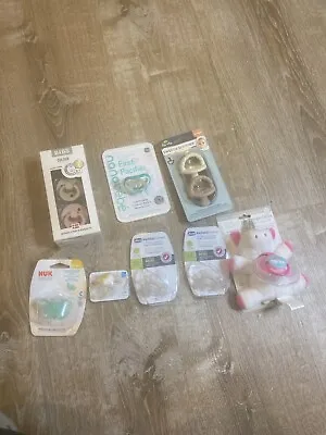 Nuk MAM Bibs Nanobebe Chicco Pacifier Lot 10 Piece NEW NIB • $39.97