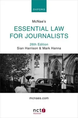 £26.39 • Buy Mcnaes Essential Law For Journalists 26e