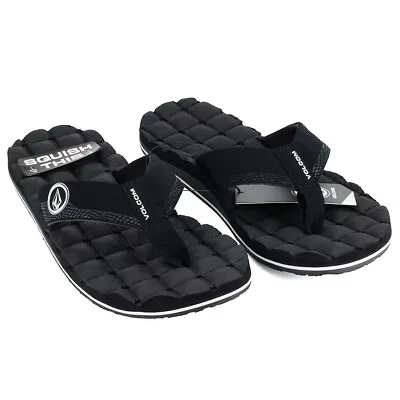 NEW W/ Tags Mens Volcom Recliner Sandal Black Size 8 MSRP $36.00 • $25