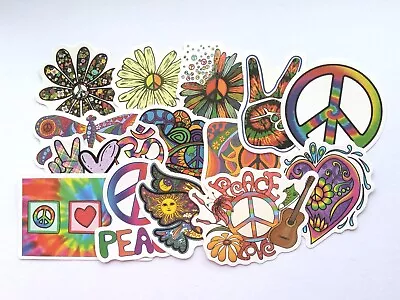 Boho Psychedelic Hippie Stickers 14x Waterproof Vinyl Sticker For Laptop Guitar  • £2.99