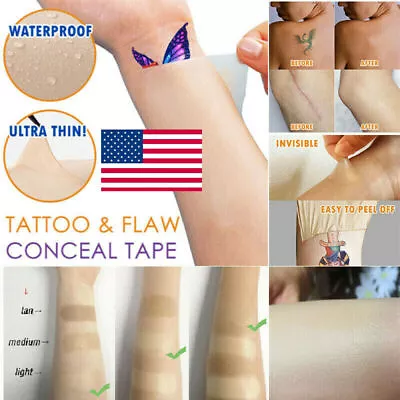 Tattoo Scar Flaw Conceal Tape Concealer Waterproof Stickers Cover Up Ultra Thin • $1.98