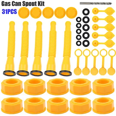 5X Replacement Gas Can Spout Nozzle Vent Kit For Plastic Gas Cans Old Style Caps • $12.59