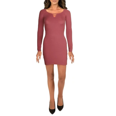 £2.59 • Buy Planet Gold Womens Pink Ribbed Short Casual Bodycon Dress Juniors XL  8751