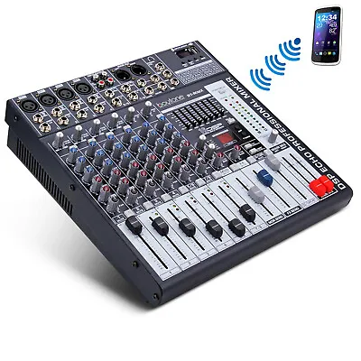 BOYTONE 8 Channel BLUETOOTH Professional Live Studio Audio Mixer USB 7 BAND EQ  • $179