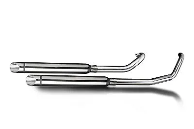 Yamaha V-Star 650 Delkevic 2-2 Exhaust 21  Stainless Slash Cut Muffler 98-16 • $490.99