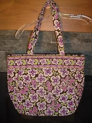 NEW Vera Bradley Plum Petals-Purple Floral Tote Bag 16 X 12 X 4 Retired Pattern • $32.49