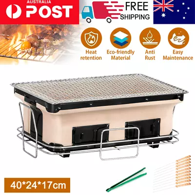 Charcoal BBQ Grill Korean Ceramic Diatomite Hibachi BBQ Table Yakitori Barbecue • $57.33