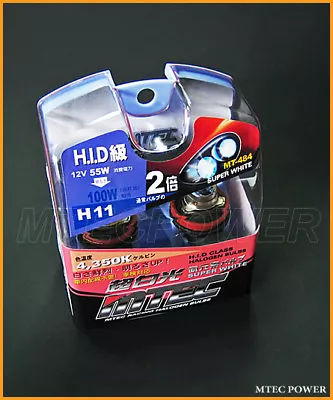 Genuine 4350k Mtec H11 Super White Xenon Hid Bulbs • $26.95