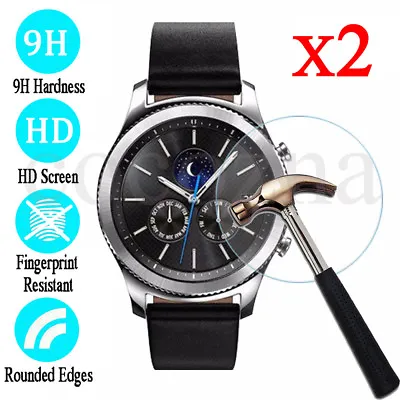 2 Pack For Samsung Galaxy Gear S2 Watch Premium Tempered Glass Screen Protector • £5.54