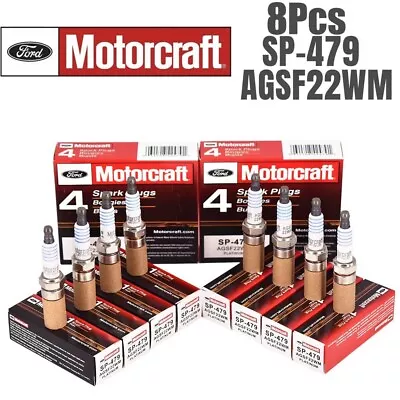 8X OEM Motorcraft SP479 Platinum Spark Plugs AGSF22WM For Ford 5.4L 6.8L SP-479 • $26.99