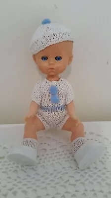 Vintage Small Doll Made In Italy Celluloid Blue Eyes • $55