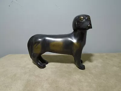 Bronze Tone Metal 3.5” X 4” Dachshund Wiener Dog Figure Sculpture (ma528) • $22.99