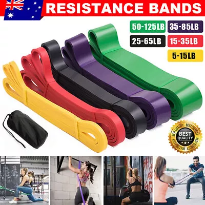 5PCS Heavy Duty Resistance Bands Gym Yoga Loop Strength Exercise Fitness Workout • $29.95