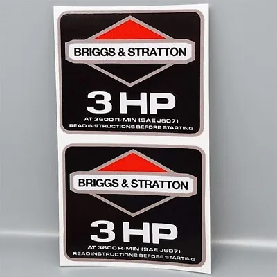 DECALS For BRIGGS & STRATTON 3 HP Vinyl STICKERS For Mini Bike Go Kart Mower • $4.69