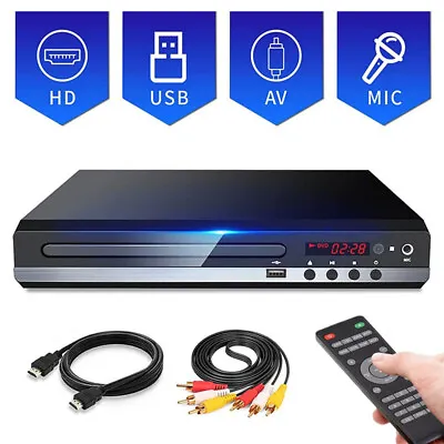 Region Free 1080p DVD Player With HDMI AV Cable/USB Input For Home Stereo System • £26.99