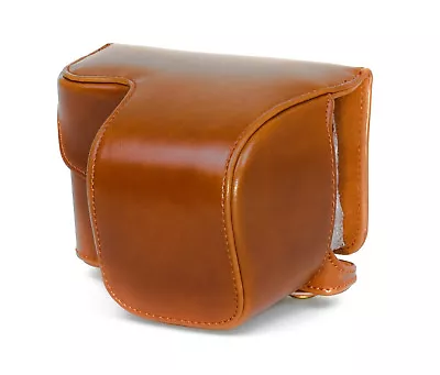 $53.42 • Buy Camera Case For Sony Nex A6000 Short Faux Leather Bag Braun CC1302b