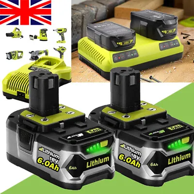 £5.99 • Buy 2X Genuine For RYOBI P108 18V One+ Plus High Capacity 6.0Ah Replacement Battery