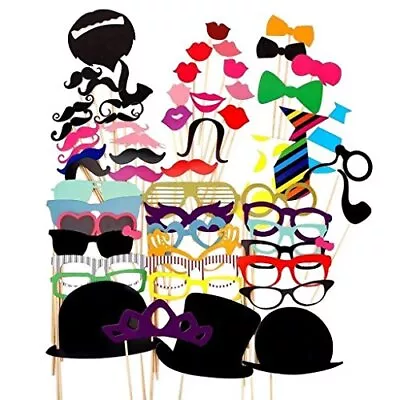 Photo Booth Props Funny Party Favor Stick Mustache Photo Booth Party Fun Wedd... • $13.48