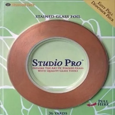 Studio Pro Stained Glass 1/4”  Copper Foil In Dispenser Pack Roll • $14.99