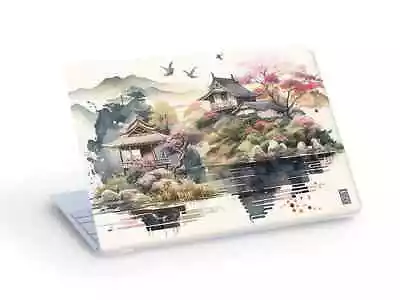 Watercolor JAPANESE Landscape LAPTOP SKIN Decal Sticker - Custom Size • £10.76