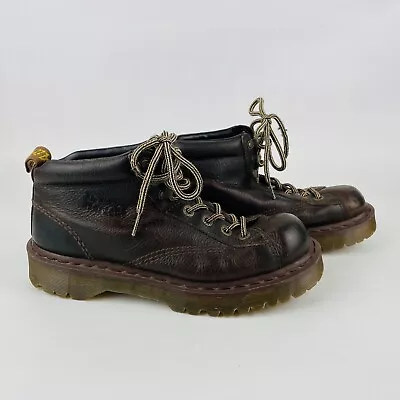 Vintage Dr Doc Martens  Air Wair Mens 9 Brown Padded Ankle Boots 8287 Distressed • $54.97