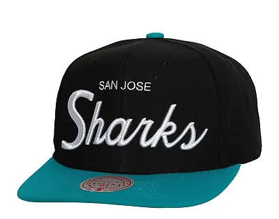 Mitchell & Ness Vintage Script Snapback San Jose Sharks 6HSSSH22086-SJSBLCK • $25