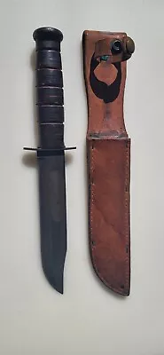  WW2 USMC KA-BAR Fighting Knife W Sheath- US Marines • $102.50