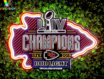 $194.09 • Buy Kansas City Chiefs Champions 24  LED Neon Sign Light Lamp Vivid Printing