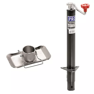 PRO SERIES A-FRAME TRAILER JACK 2000 Lbs TOPWIND 15  LIFT ROUND W/ FOOTPLATE • $65.83