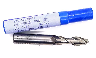 FastCut 2 Flute HSS 7/16  End Mill 1/2  Shank LOC 1 1/2  R.H. • $9.99