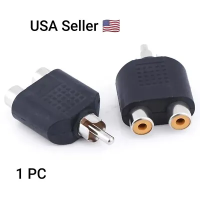 Audio Connectors Adapter Plug RCA Y Splitter AV Audio Converter 1Male To 2Female • $3.89