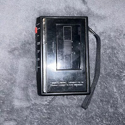 REALISTIC Compact Cassette Tape Recorder Minisette-18 Radio Shack Works Vintage • $15