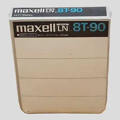 Maxell LN 8T-90 Blank 8 Track Tape Factory Sealed Vintage • $9.98